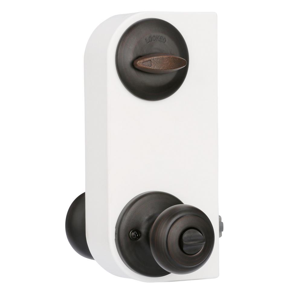 Cove Venetian Bronze Exterior Entry Door Knob and Single Cylinder Deadbolt Combo Pack - Super Arbor
