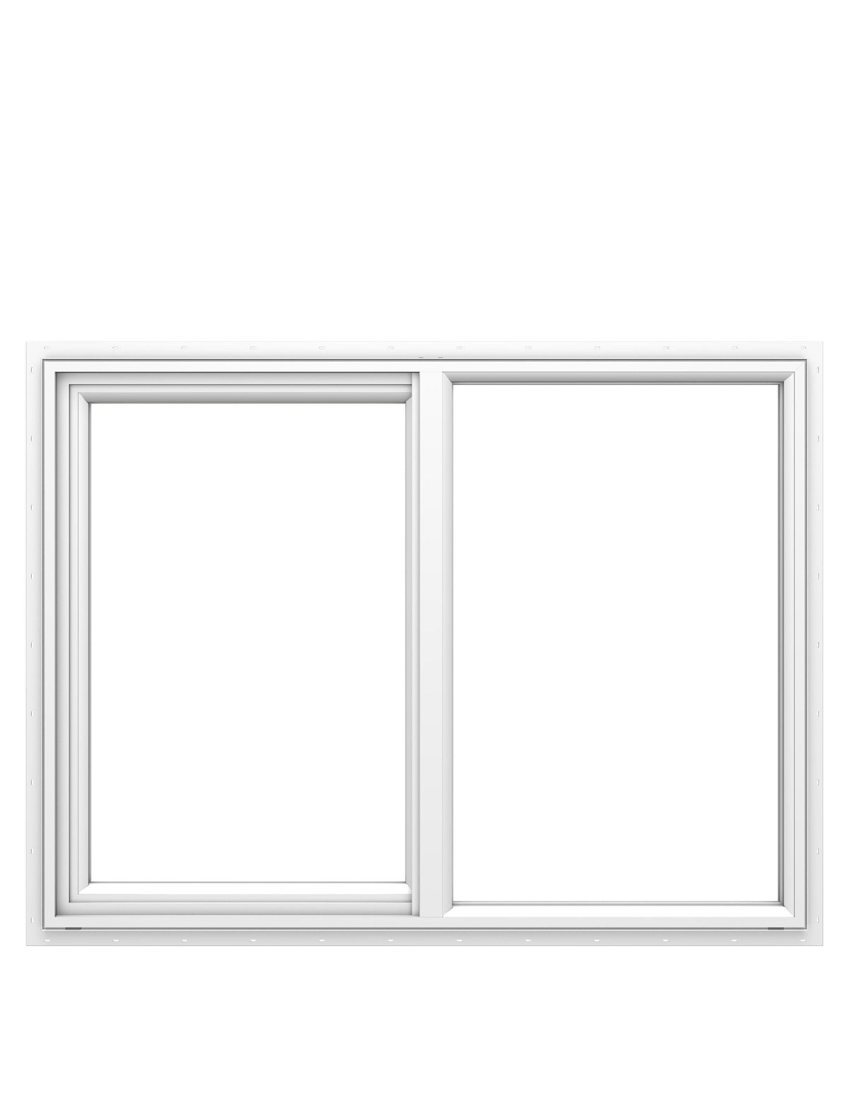 Pella 250 Series 47-1/2-in x 47-1/2-in x 3-1/4-in Jamb Left-Operable Vinyl Sliding Window, White, Half Screen Included