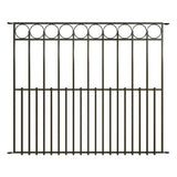 YARDLINK Grand Ambrose 3-ft H x 4-ft W Powder Coated Galvanized Steel Decorative Metal Flat-top No Dig Decorative Fence Panel