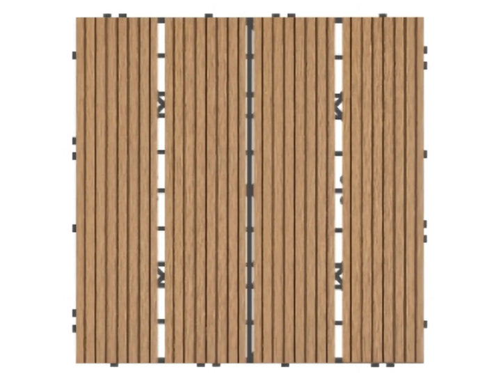 10-Pack Teak Prefinished Pressure Treated Composite Deck Tile