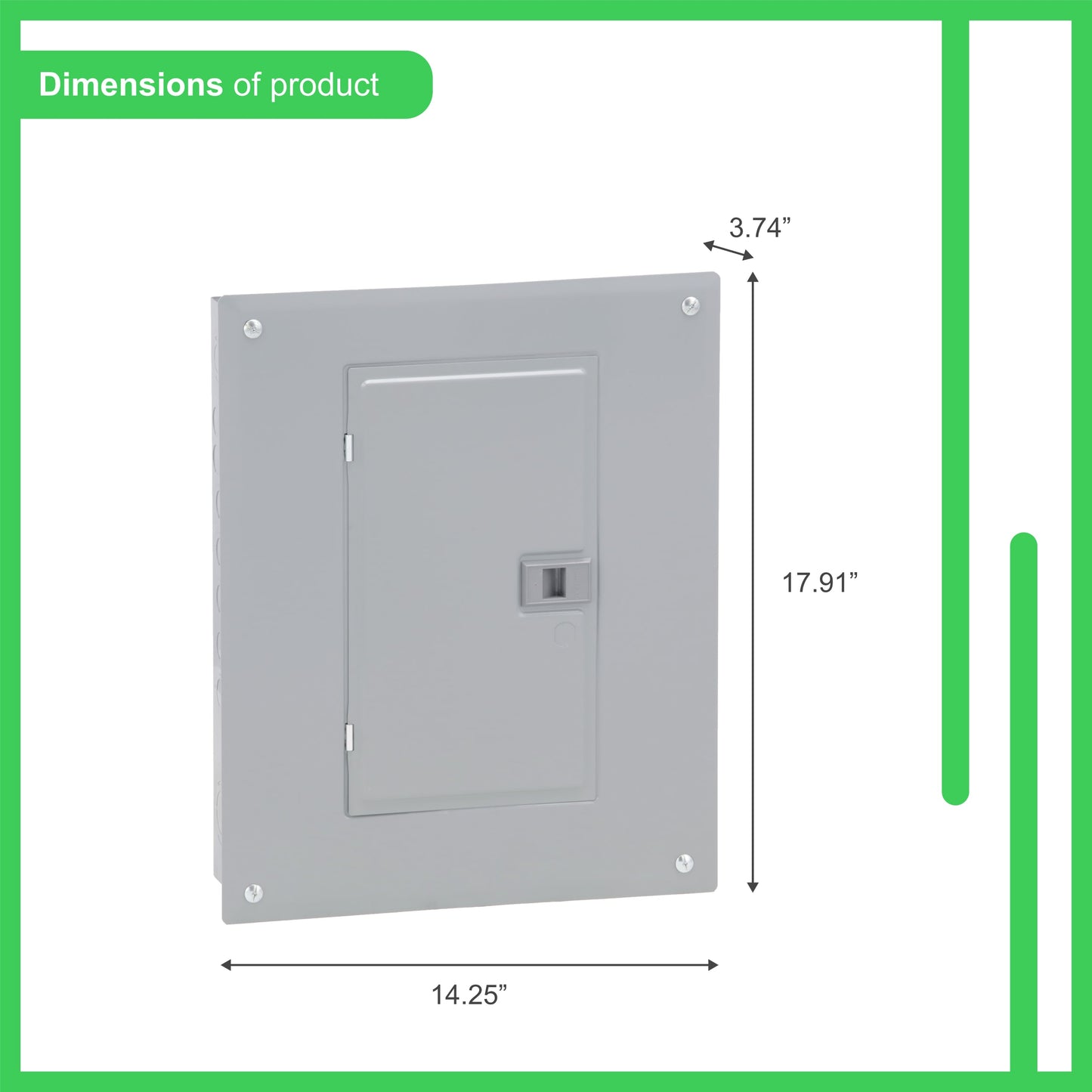 Square D Homeline 100-Amp 12-space load center - interior view