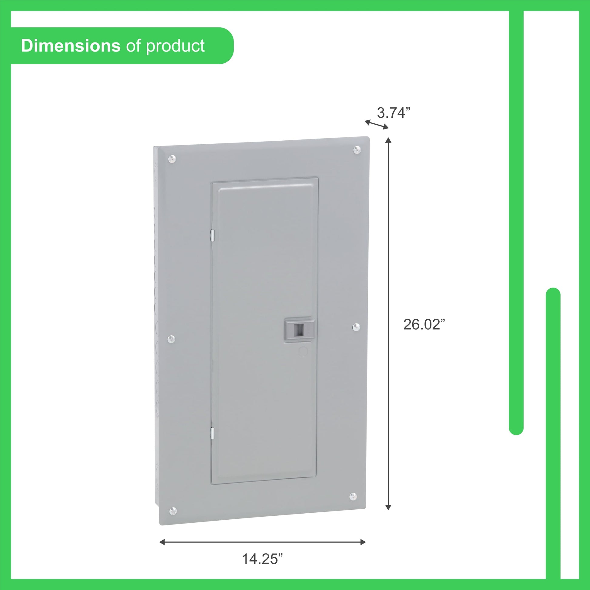 Square D Homeline 125-Amp 24-space load center - angle view