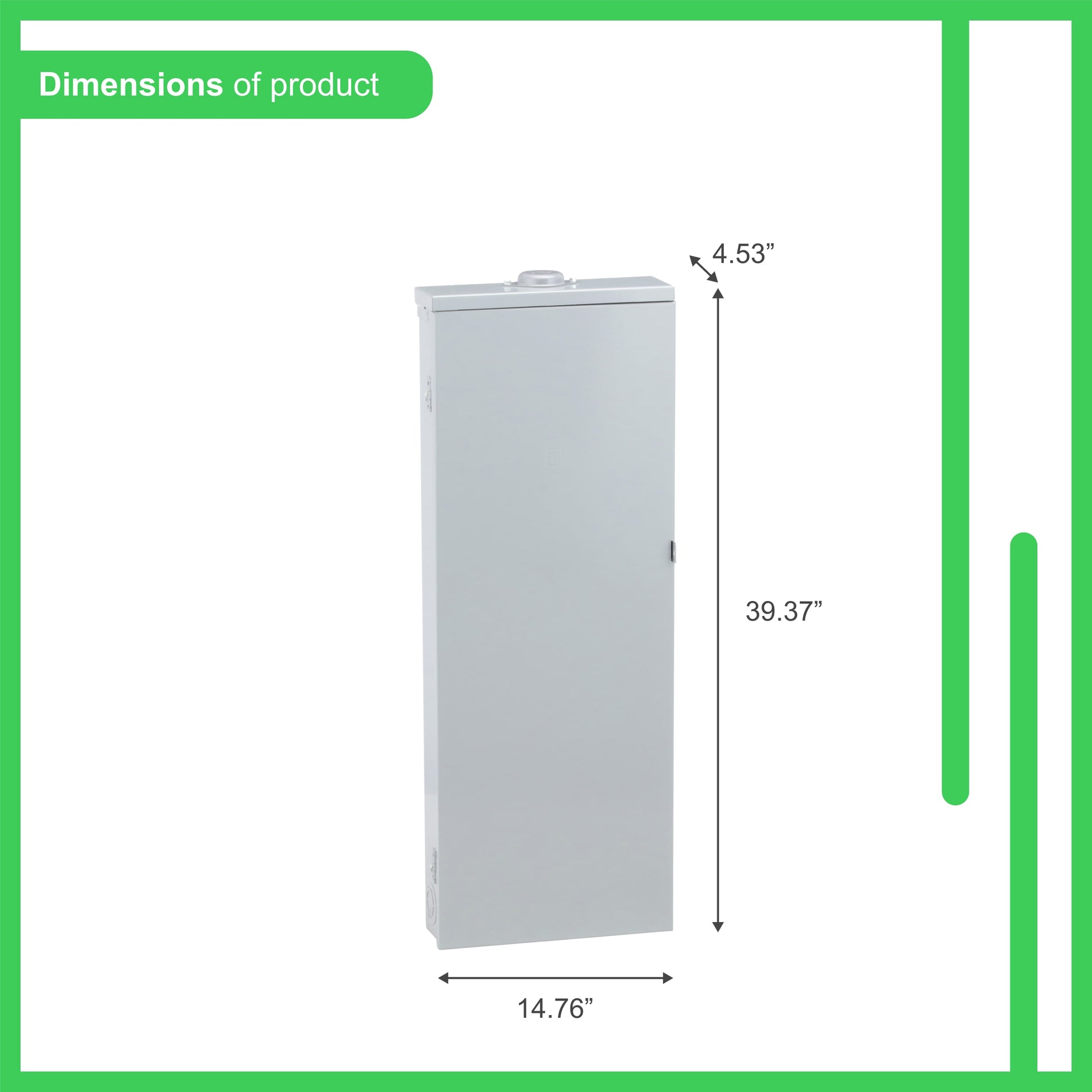 Square D Homeline 200-Amp 40-space load center - angle view