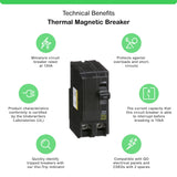Schneider Electric Square D QO 100 Amp 2-Pole Circuit Breaker