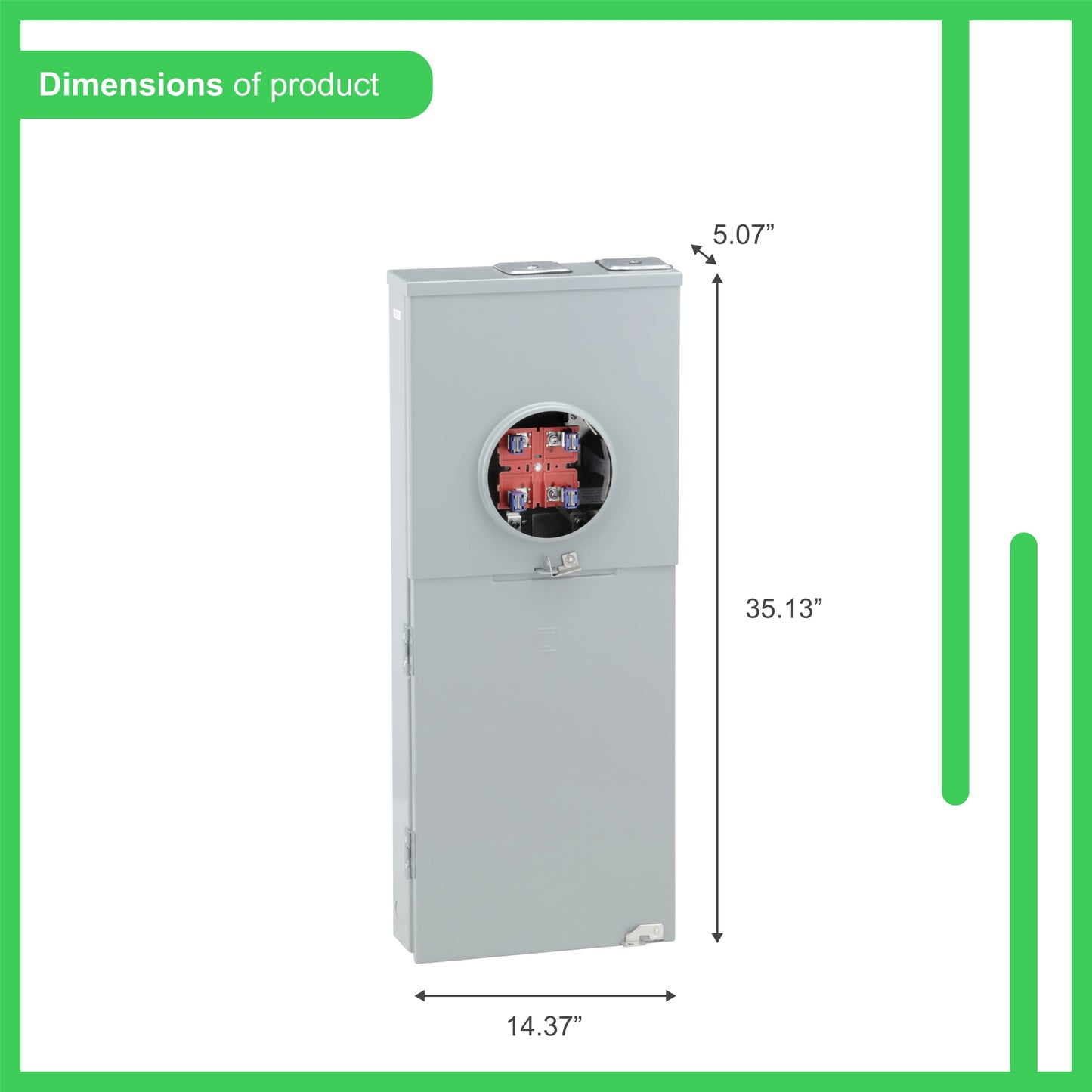 Square D Homeline Ringless Overhead/Underground 200-Amp 8-space load center - interior view