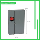 Square D Homeline Ring Type Overhead/Underground 200-Amp 30-space load center - angle view