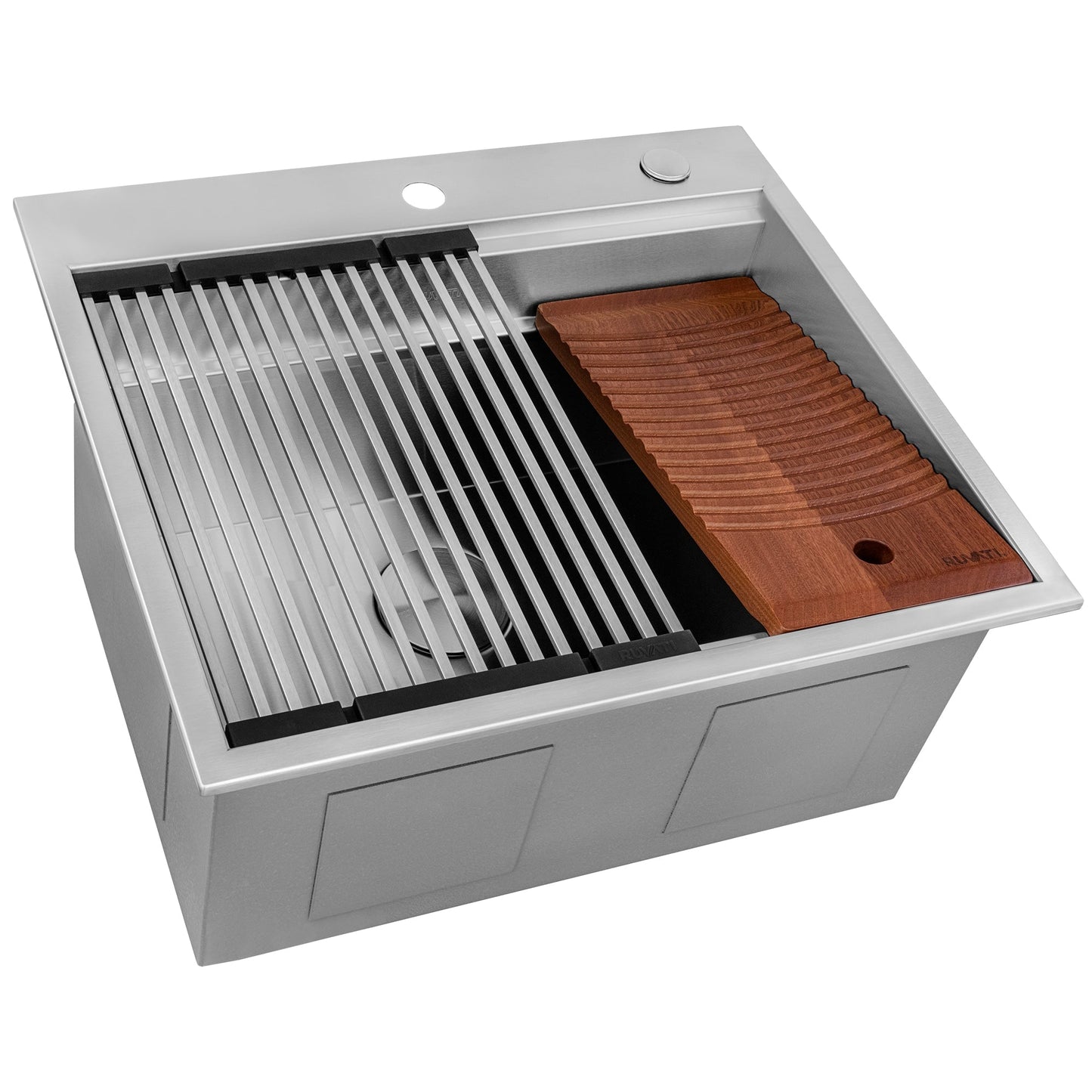 Ruvati Stainless Steel Undermount Laundry Sink with Drain - 21" x 18"