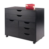 Winsome Wood Halifax Black 5-Drawer 30.71-in File Cabinet