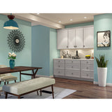 Hugo&Borg PRO Jasper 30-in W x 34.5-in H x 24-in D Whisper Gray 3-Drawer Base Ready To Assemble Plywood Cabinet (Flat Panel Style)