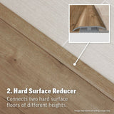 SimpleSolutions Austrian Olive Wood 2-in x 78.7-in Vinyl Floor 4-in-1 Moulding