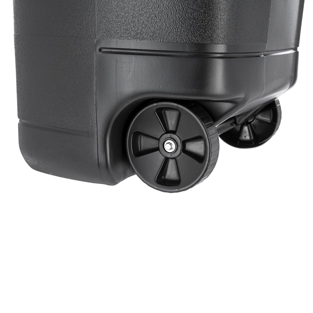 Blue Hawk 45-Gallon Black Plastic Wheeled Trash Can with Lid
