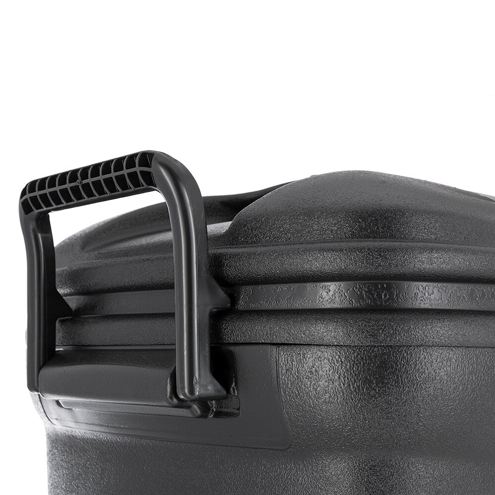 Blue Hawk 45-Gallon Black Plastic Wheeled Trash Can with Lid