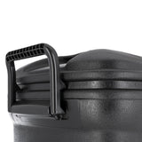 Blue Hawk 45-Gallon Black Plastic Wheeled Trash Can with Lid