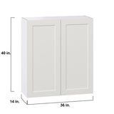 Hugo&Borg Belcourt 36-in W x 40-in H x 14-in D Gray Painted Wall Fully Assembled Cabinet (Recessed Panel Shaker Door Style)