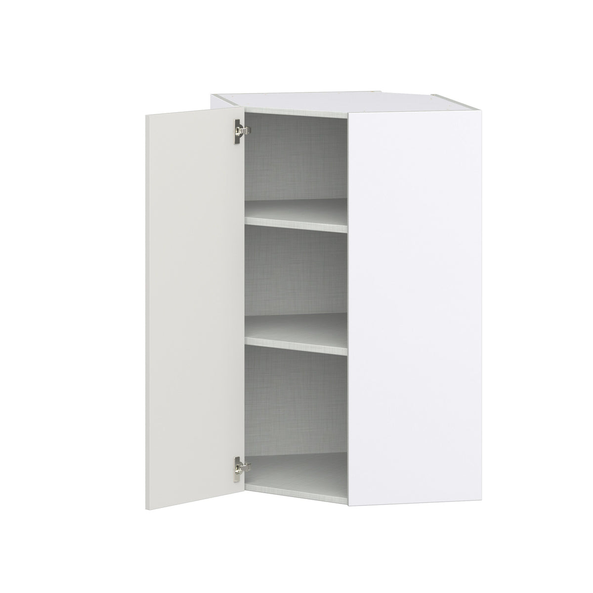 Hugo&Borg Belcourt 24-in W x 40-in H x 14-in D Gray Painted Diagonal Corner Wall Fully Assembled Cabinet (Recessed Panel Shaker Style)