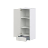 Hugo&Borg Belcourt 15-in W x 40-in H x 14-in D Gray Painted 1-Drawer Wall Fully Assembled Cabinet (Recessed Panel Shaker Style)