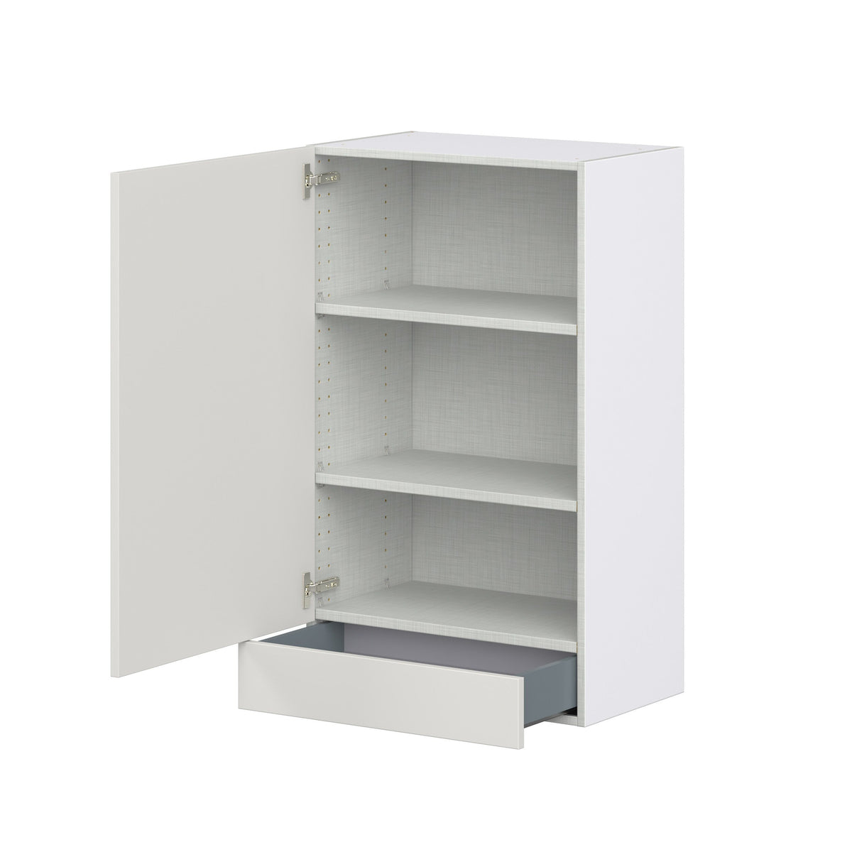 Hugo&Borg Belcourt 24-in W x 40-in H x 14-in D Gray Painted 1-Drawer Wall Fully Assembled Cabinet (Recessed Panel Shaker Style)