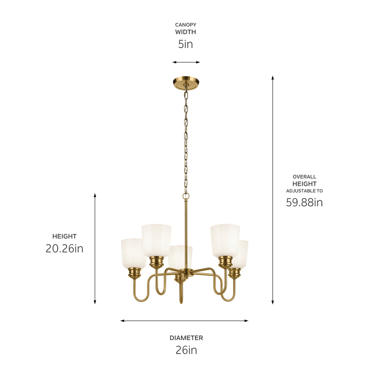 Kichler Renneker 5-Light Vintage Chandelier