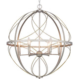 Progress Lighting Brandywine 6-Light Silver Ridge Transitional Globe Large Hanging Pendant Light