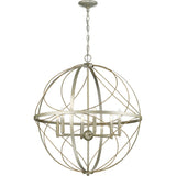 Progress Lighting Brandywine 6-Light Silver Ridge Transitional Globe Large Hanging Pendant Light