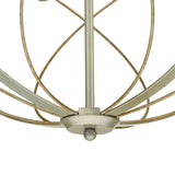 Progress Lighting Brandywine 6-Light Silver Ridge Transitional Globe Large Hanging Pendant Light
