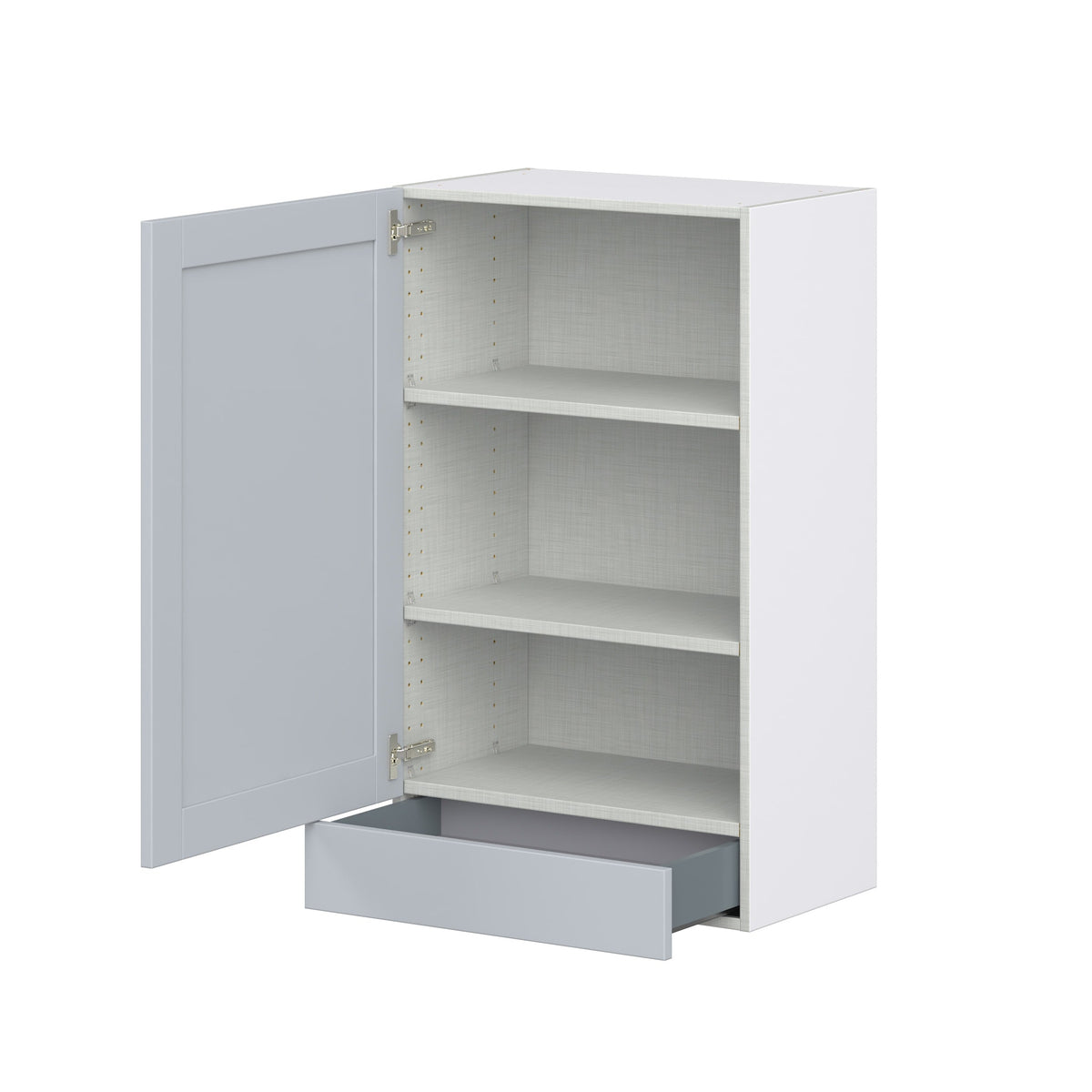 Hugo&Borg Charlesberg 24-in W x 40-in H x 14-in D Gray 1-Drawer Wall Fully Assembled Cabinet (Recessed Panel Shaker Style)