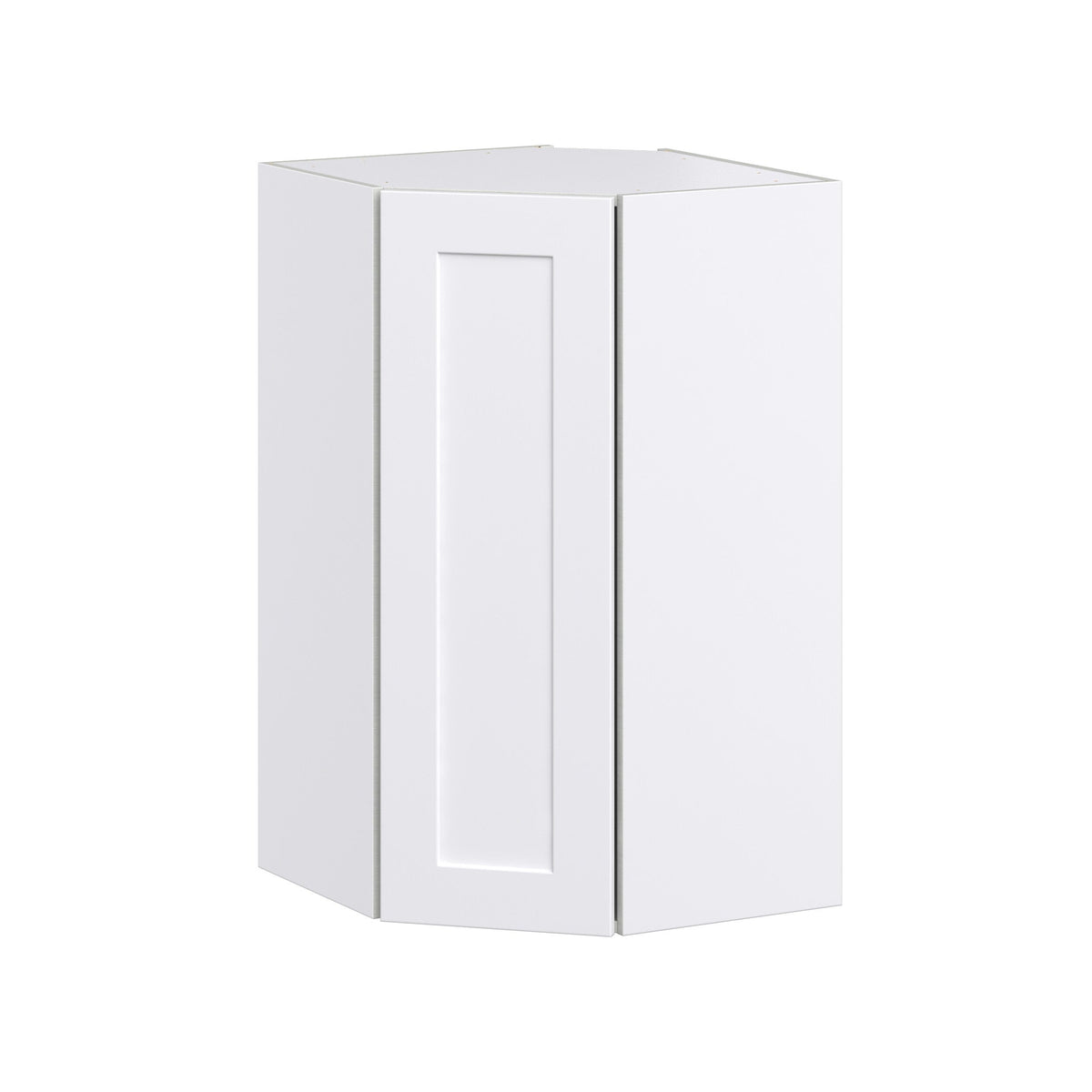 Hugo&Borg Jolie 24-in W x 40-in H x 14-in D Warm White Diagonal Corner Wall Fully Assembled Cabinet (Recessed Panel Shaker Style)