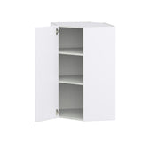 Hugo&Borg Jolie 24-in W x 40-in H x 14-in D Warm White Diagonal Corner Wall Fully Assembled Cabinet (Recessed Panel Shaker Style)