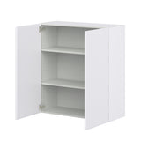 Hugo&Borg Lasalle 36-in W x 40-in H x 14-in D Bright White Slab Wall Fully Assembled Cabinet (Flat Panel Slab Door Style)