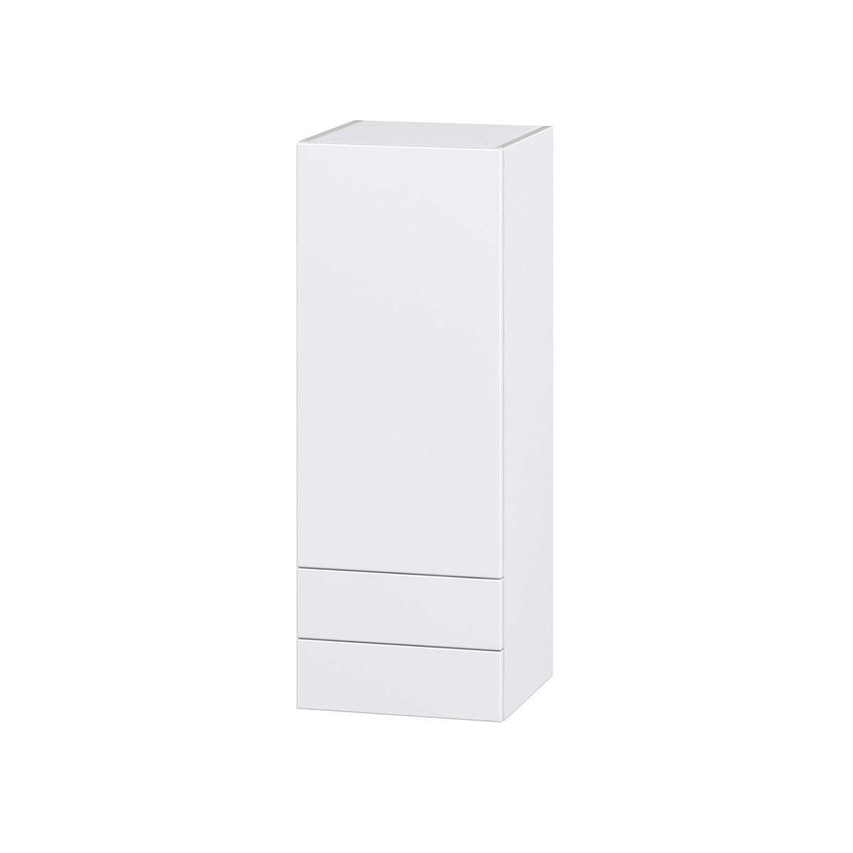 Hugo&Borg Lasalle 15-in W x 40-in H x 14-in D Bright White Slab 2-Drawers Wall Fully Assembled Cabinet (Flat Panel Slab Style)