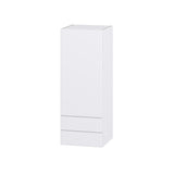 Hugo&Borg Lasalle 15-in W x 40-in H x 14-in D Bright White Slab 2-Drawers Wall Fully Assembled Cabinet (Flat Panel Slab Style)