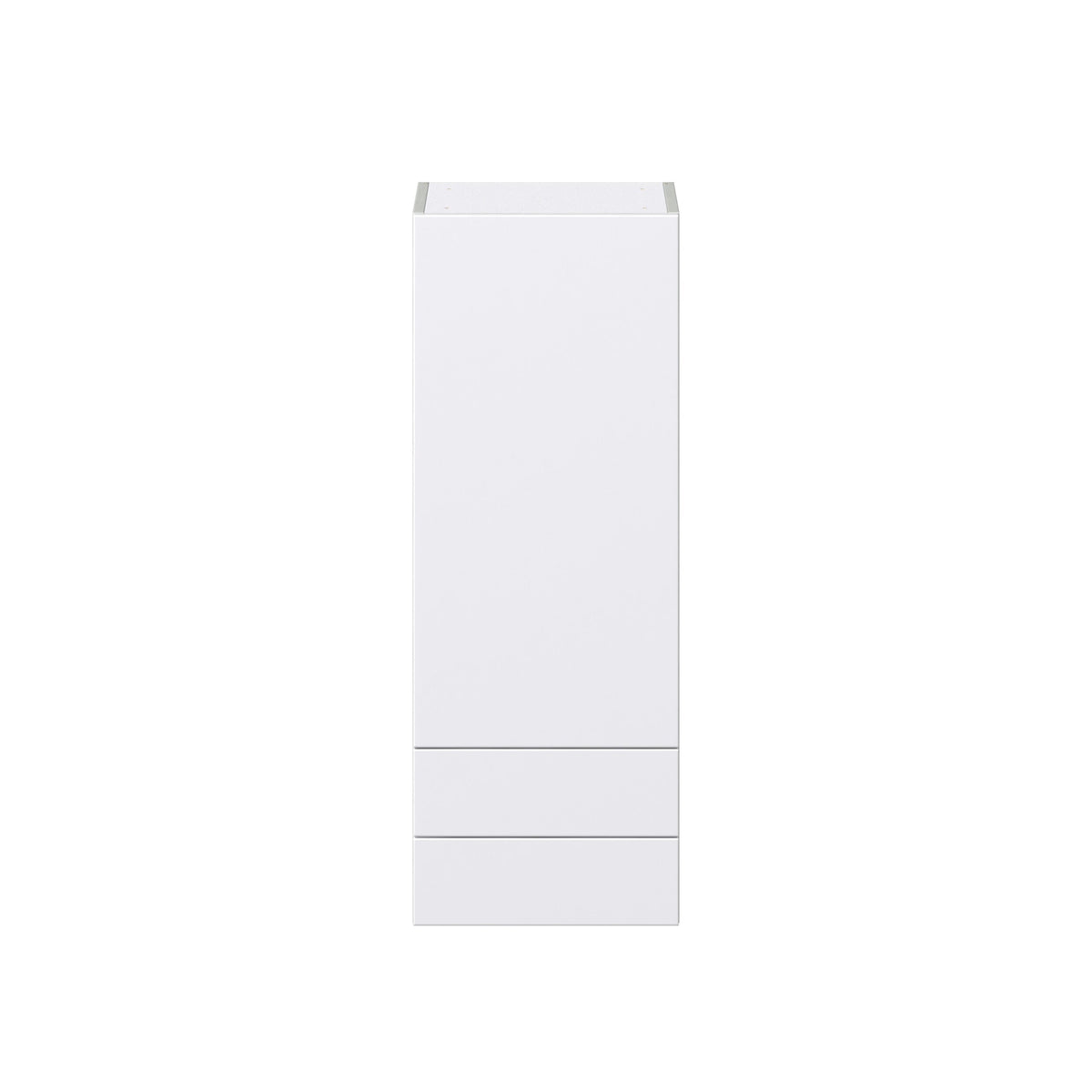 Hugo&Borg Lasalle 15-in W x 40-in H x 14-in D Bright White Slab 2-Drawers Wall Fully Assembled Cabinet (Flat Panel Slab Style)
