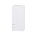 Hugo&Borg Lasalle 18-in W x 40-in H x 14-in D Bright White Slab 2-Drawers Wall Fully Assembled Cabinet (Flat Panel Slab Style)
