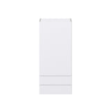 Hugo&Borg Lasalle 18-in W x 40-in H x 14-in D Bright White Slab 2-Drawers Wall Fully Assembled Cabinet (Flat Panel Slab Style)