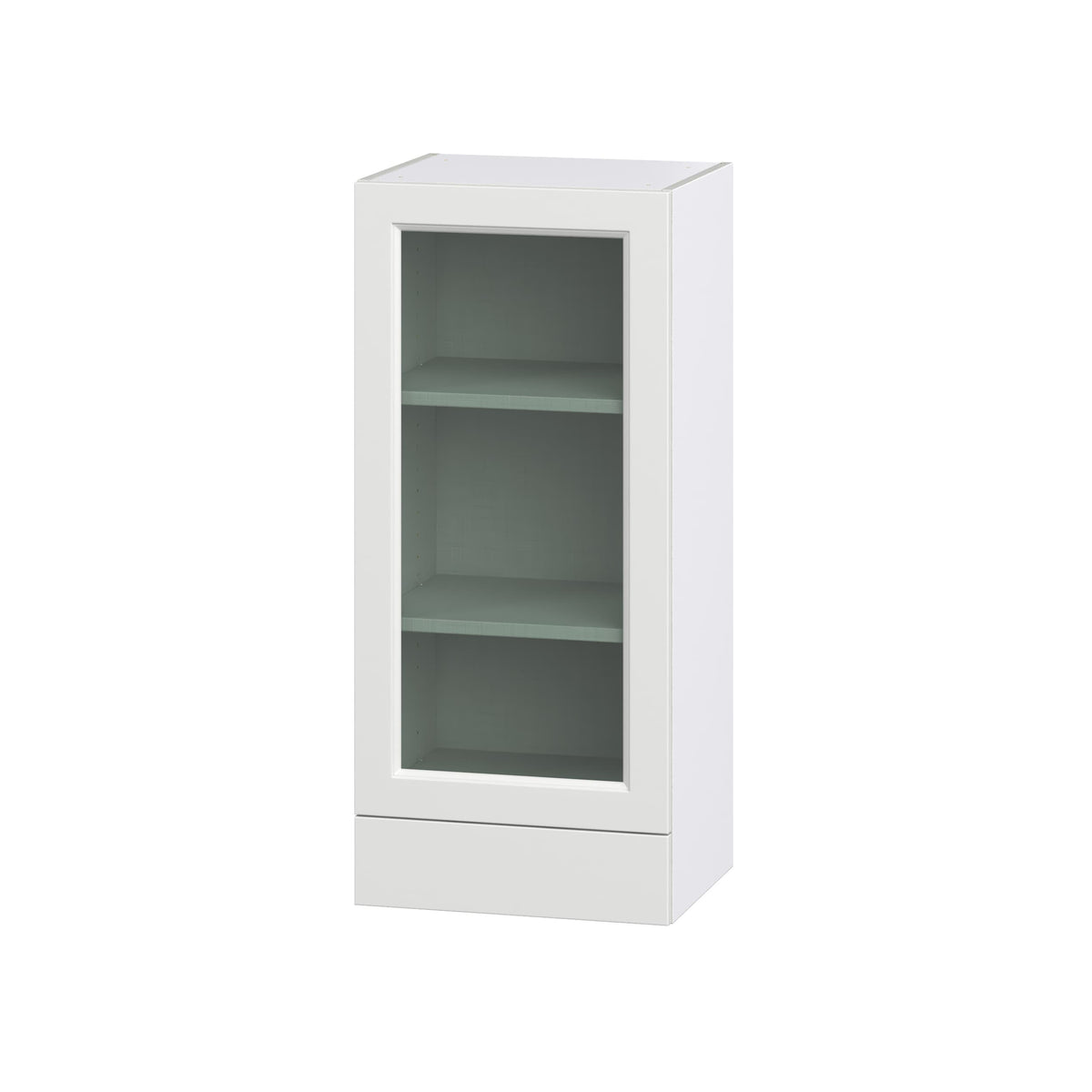 Hugo&Borg Riviera 18-in W x 40-in H x 14-in D Bright White 1-Drawer Wall Fully Assembled Cabinet (Recessed Panel Shaker Style)