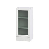 Hugo&Borg Riviera 18-in W x 40-in H x 14-in D Bright White 1-Drawer Wall Fully Assembled Cabinet (Recessed Panel Shaker Style)