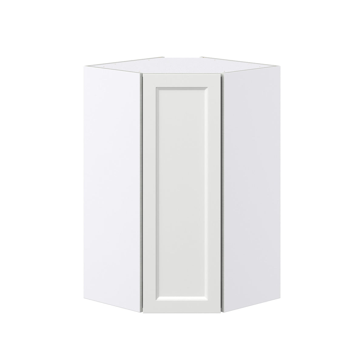 Hugo&Borg Riviera 24-in W x 40-in H x 14-in D Bright White Diagonal Corner Wall Fully Assembled Cabinet (Recessed Panel Shaker Style)