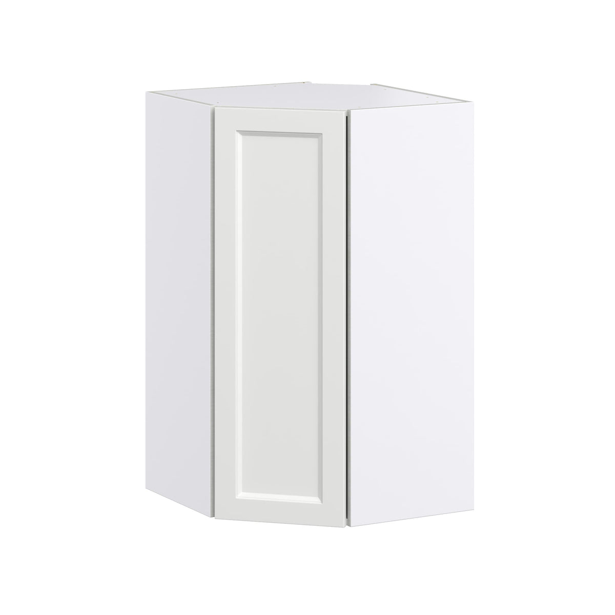 Hugo&Borg Riviera 24-in W x 40-in H x 14-in D Bright White Diagonal Corner Wall Fully Assembled Cabinet (Recessed Panel Shaker Style)