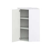 Hugo&Borg Riviera 24-in W x 40-in H x 14-in D Bright White Diagonal Corner Wall Fully Assembled Cabinet (Recessed Panel Shaker Style)