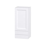 Hugo&Borg Rosemont 18-in W x 40-in H x 14-in D Glacier White 2-Drawers Wall Fully Assembled Cabinet (Recessed Panel Shaker Style)