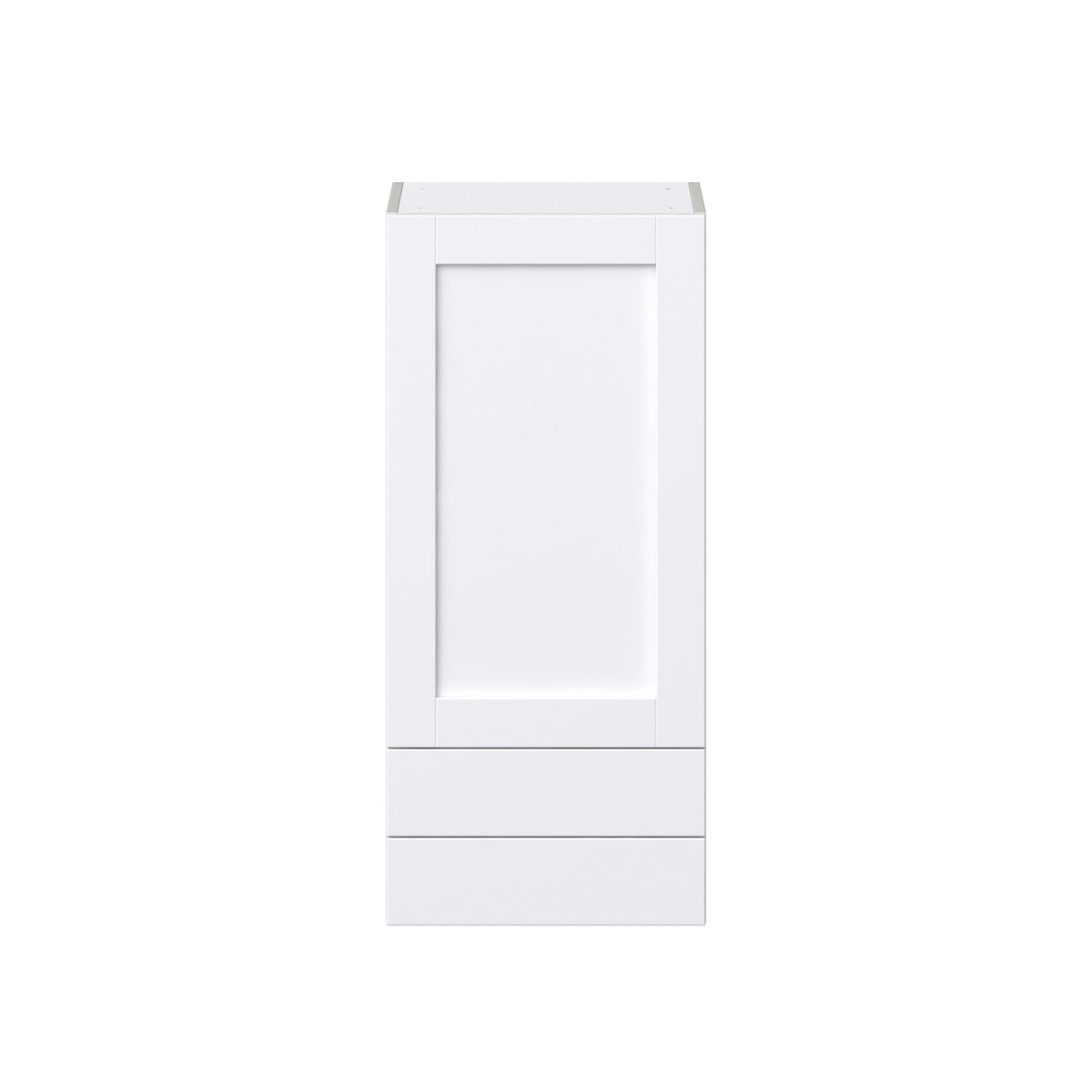Hugo&Borg Rosemont 18-in W x 40-in H x 14-in D Glacier White 2-Drawers Wall Fully Assembled Cabinet (Recessed Panel Shaker Style)