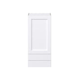 Hugo&Borg Rosemont 18-in W x 40-in H x 14-in D Glacier White 2-Drawers Wall Fully Assembled Cabinet (Recessed Panel Shaker Style)