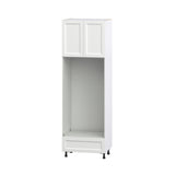 Hugo&Borg Riviera 30-in W x 94.5-in H x 24-in D Bright White 1-Drawer Single or Double Oven Pantry Fully Assembled Cabinet (Recessed Panel Shaker Style)