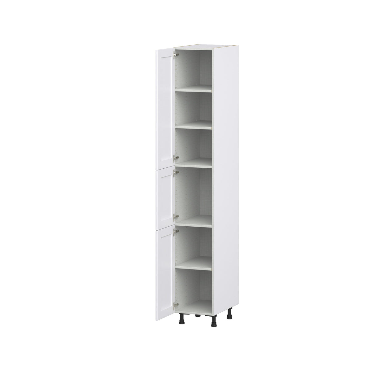 Hugo&Borg Rosemont 15-in W x 94.5-in H x 24-in D Glacier White Pantry Fully Assembled Cabinet (Recessed Panel Shaker Door Style)