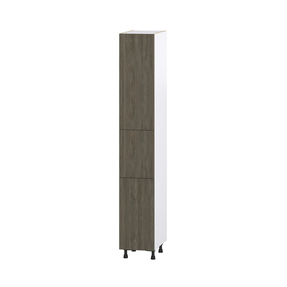 Hugo&Borg Savane 15-in W x 94.5-in H x 24-in D Textmel Pantry Fully Assembled Cabinet (Flat Panel Slab Door Style)