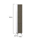 Hugo&Borg Savane 15-in W x 94.5-in H x 24-in D Textmel Pantry Fully Assembled Cabinet (Flat Panel Slab Door Style)