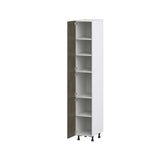 Hugo&Borg Savane 15-in W x 94.5-in H x 24-in D Textmel Pantry Fully Assembled Cabinet (Flat Panel Slab Door Style)