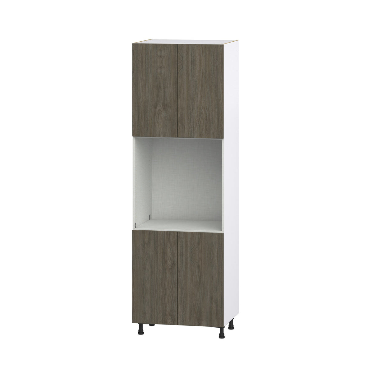 Hugo&Borg Savane 30-in W x 94.5-in H x 24-in D Textmel Single Oven Pantry Fully Assembled Cabinet (Flat Panel Slab Style)