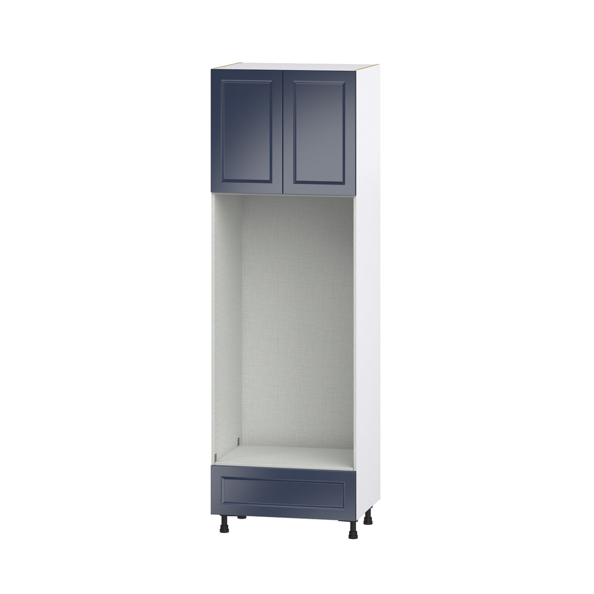 Hugo&Borg Lorette 30-in W x 94.5-in H x 24-in D Navy Blue 1-Drawer Single or Double Oven Pantry Fully Assembled Cabinet (Recessed Panel Shaker Style)