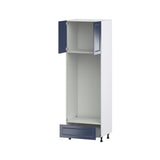 Hugo&Borg Lorette 30-in W x 94.5-in H x 24-in D Navy Blue 1-Drawer Single or Double Oven Pantry Fully Assembled Cabinet (Recessed Panel Shaker Style)